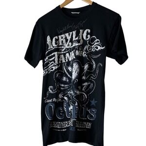 Autographed "Acrylic‎ Tank Octopus" Tshirt  Sz S from TV Show " Tanked" Retro
